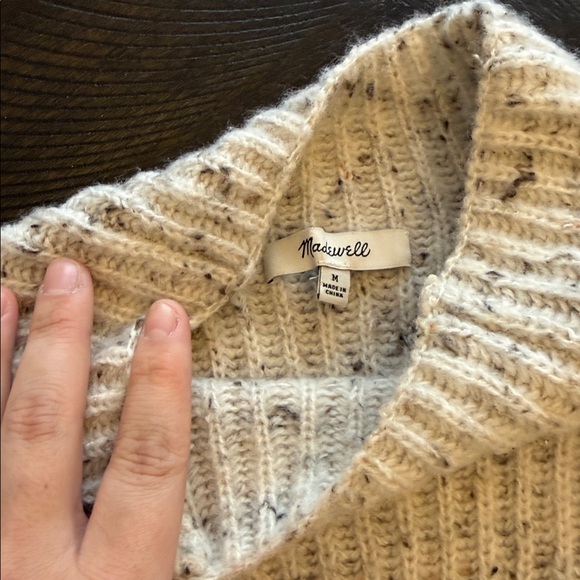 Madewell Cozy Cream Ribbed Women's Sweater - Medium - Picture 3 of 3